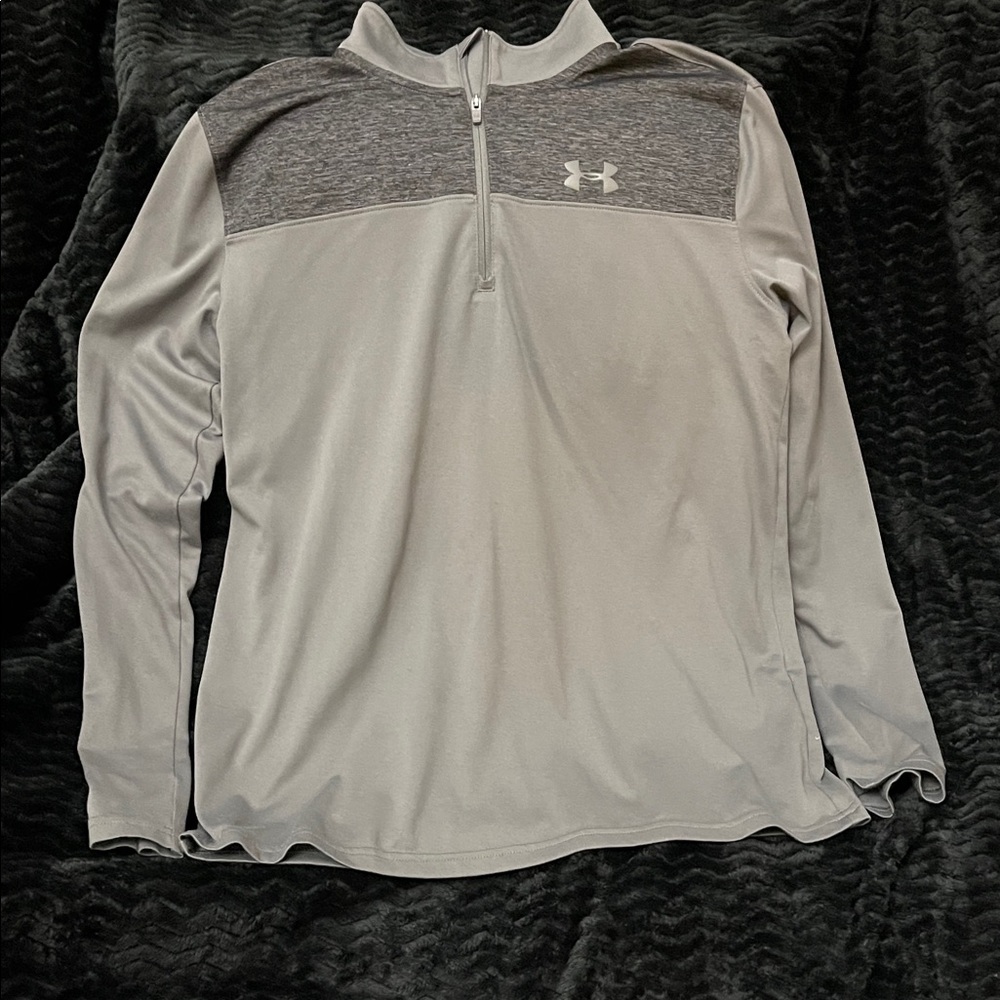 Under Armour Light Gray and Dark Gray Pullover Boys XL
